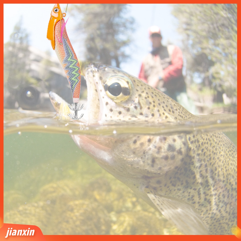 (In Stock) Umpan Pancing Gurita Luminous Plastic Ultra-Sharp Egi Hard Squid Jigs Untuk Memancing