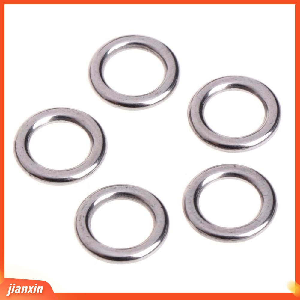 (In Stock) 50Pcs Memancing Padat Stainless Steel Snap Split Ring Lure Tackle Alat Konektor