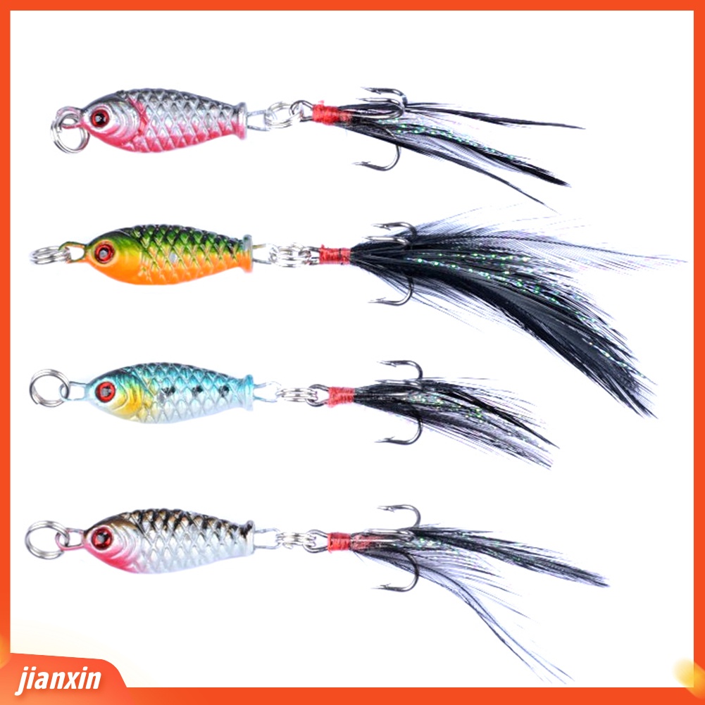 (In Stock) 4Pcs /Set 3.2cm Mini Memancing Buatan Manusia Hidup Umpan Wobbler Fish Bait Tackle