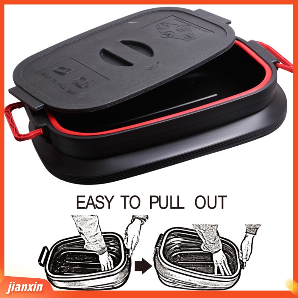(In Stock) Kotak Penyimpanan Bagasi Otomatis Mobil Lipat Multifungsi Bisa Organizer Ember Dengan Tutup