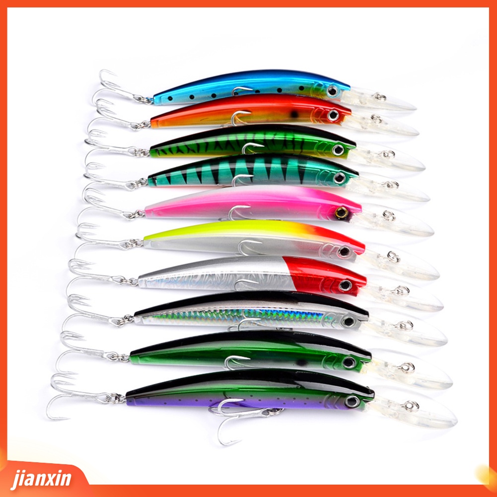 (In Stock) Ikan Kecil Buatan Hard Lure Jig Fishing Bait Tackle Dengan Dua Kait Alat