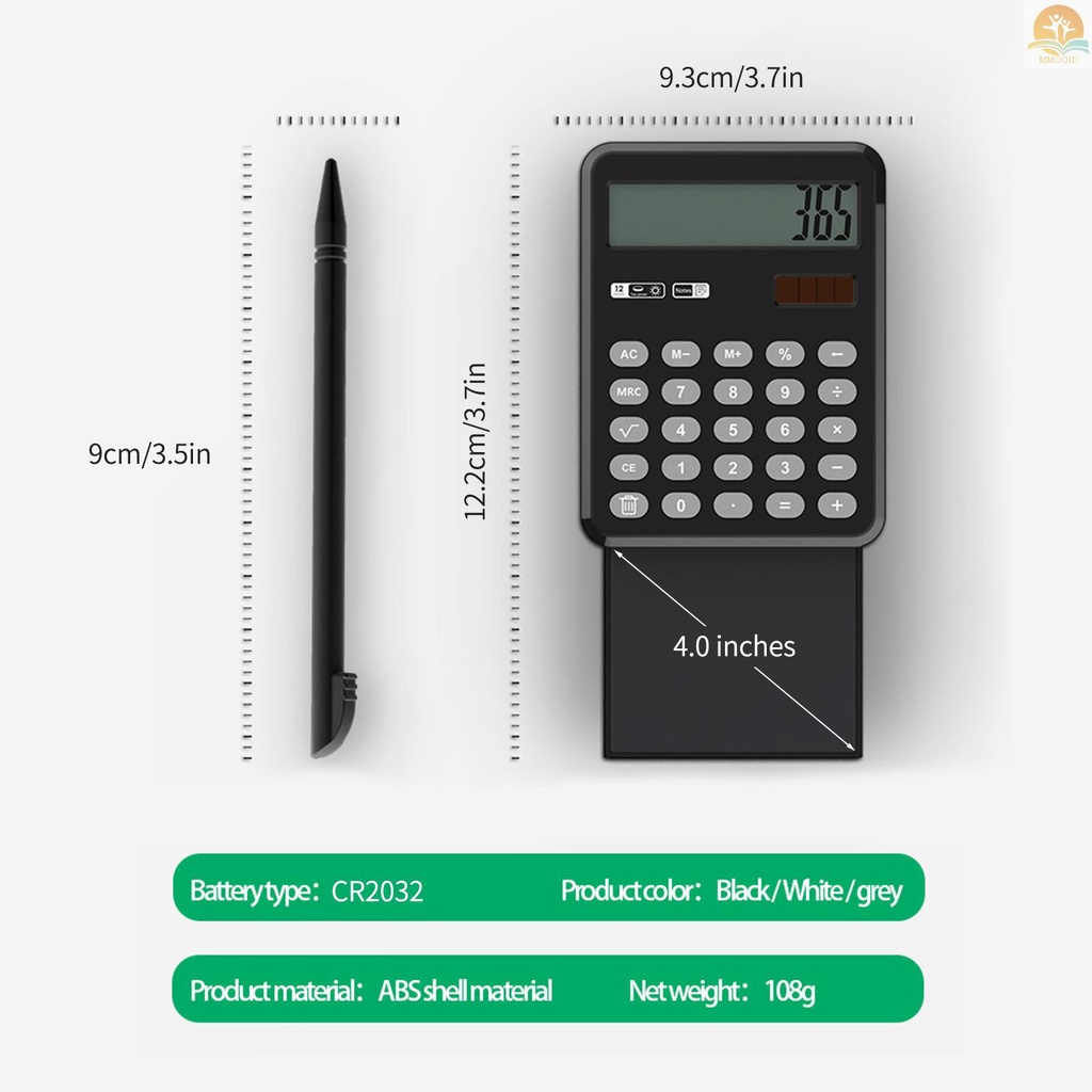 In Stock Calculator Desktop Calculators with LCD Writing  12 Digits Display 4inches LCD Screen with Stylus Erase Button Thin and lightweight Design for Students Daily and Bas