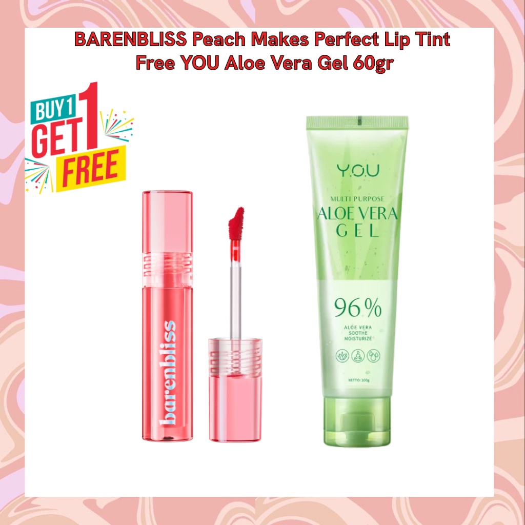 BARENBLISS Peach Makes Perfect Lip Tint FREE YOU Aloe Vera 60gr- EMPEROR