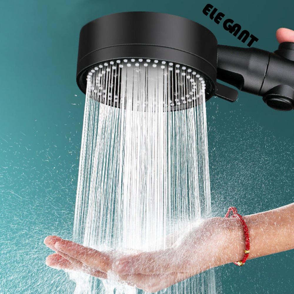 【 ELEGANT 】 Kepala Shower 5mode Adjustable One-key Stop Pijat Hemat Air Aksesori Kamar Mandi Genggam