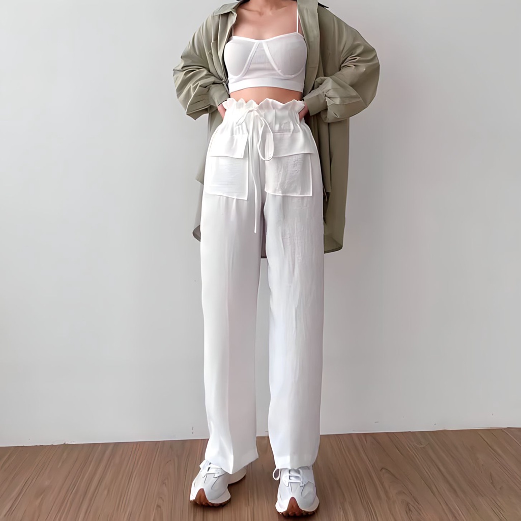 celana panjang wanita kulot/CELANA KULOT CRINKLE AIRFLOW KEKINIAN VIRAL TERBARU NAGITA POCKET