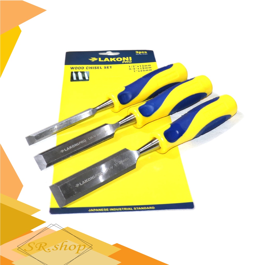 Wood Chisel Set Tatah Pahat Tukang Kayu Wood Chisel Set Tatah Pahat Tukang Kayu Set Isi 3 pcs Lakoni