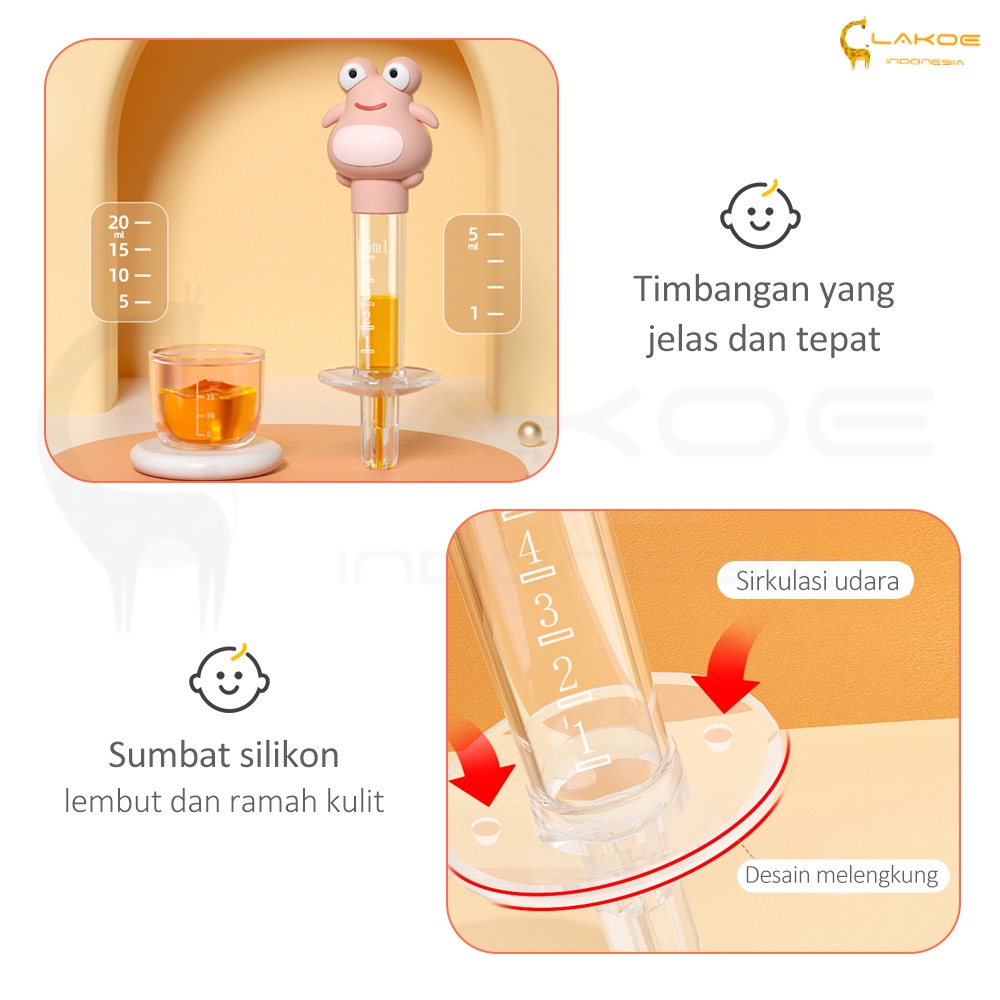 Lakoe Pipet Tetes Obat Bayi Baby Medicine Feeder Alat Bantu Minum Obat Susu/Penyuap suntik bayi