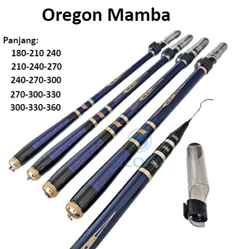 Joran Tegek Zoom Oregon Mamba Panjang 180 210 240 270 300 330 360 Ruas Pendek Atau Tongkat Pancing D