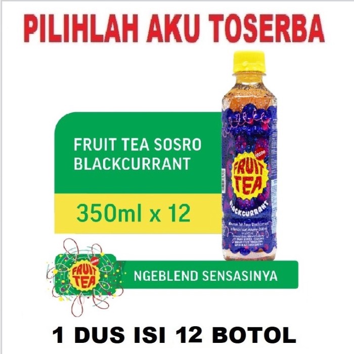 

FRUIT TEA Sosro BLACKCURRANT PET 350 ml - ( HARGA 1 DUS ISI 12 )