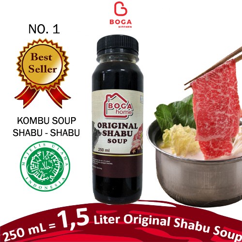 

✨Ready Stok✨ - Original Shabu Soup | kuah Shabu | Sup Shabu Boga Home | konsentrat - 1.5 Liter- 1.2.23