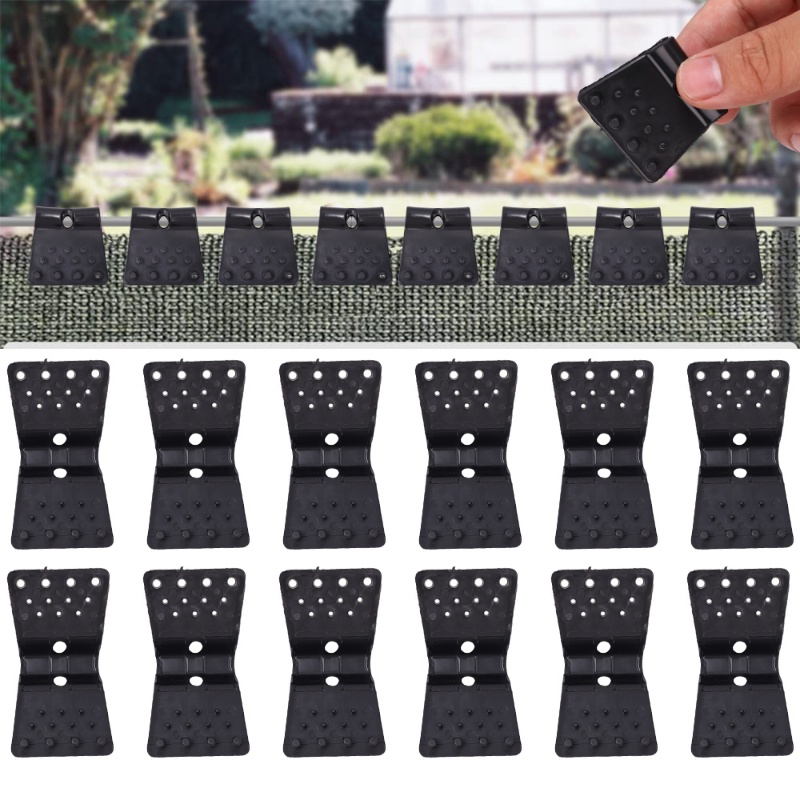 10pcs Klip Jaring Kerai Matahari Tipe Kupu-Kupu/Tahan Angin Pertanian Bayangan Film Tombol Tetap/Kait Instalasi Pagar Rumah/Greenhouse Film Sun Shading Net Clamp Aksesoris