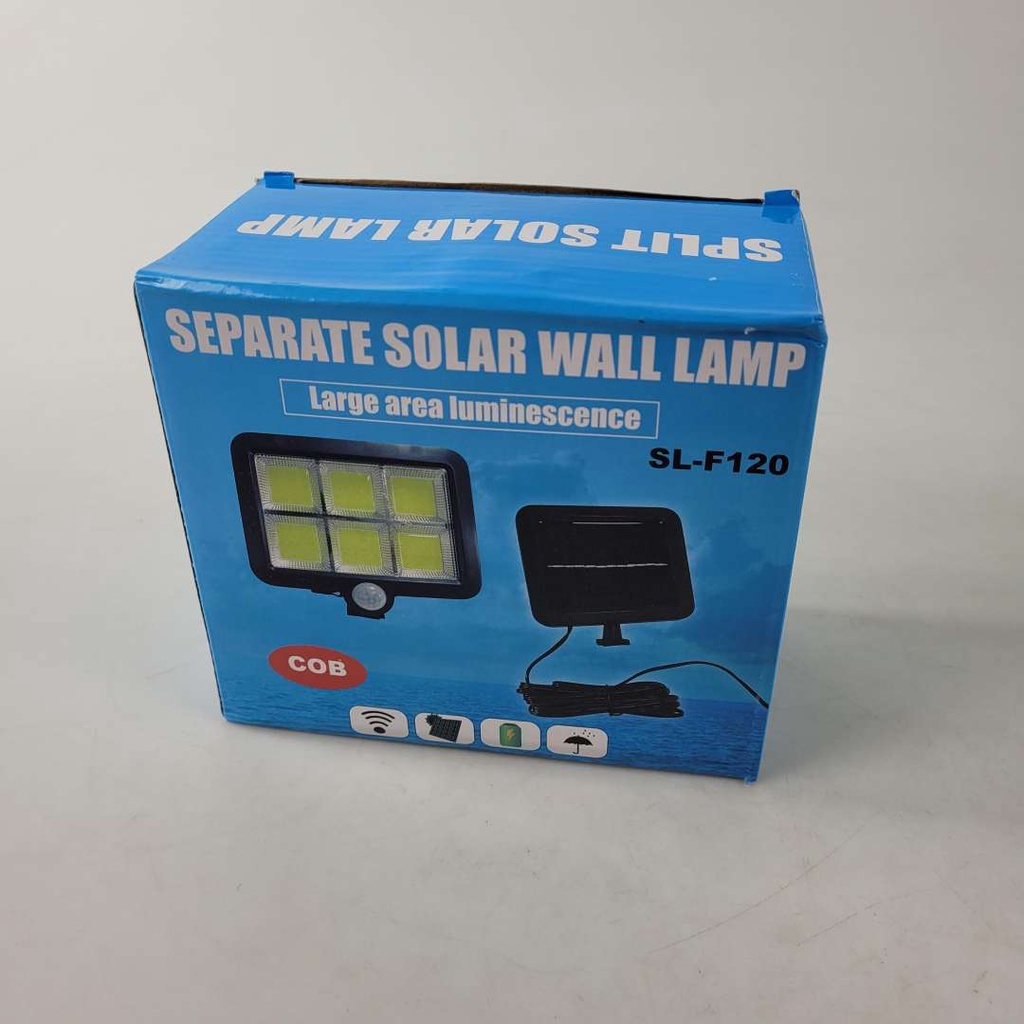 Lampu Dinding Solar Sensor Gerak Waterproof 100LED Cool White - SL-F100