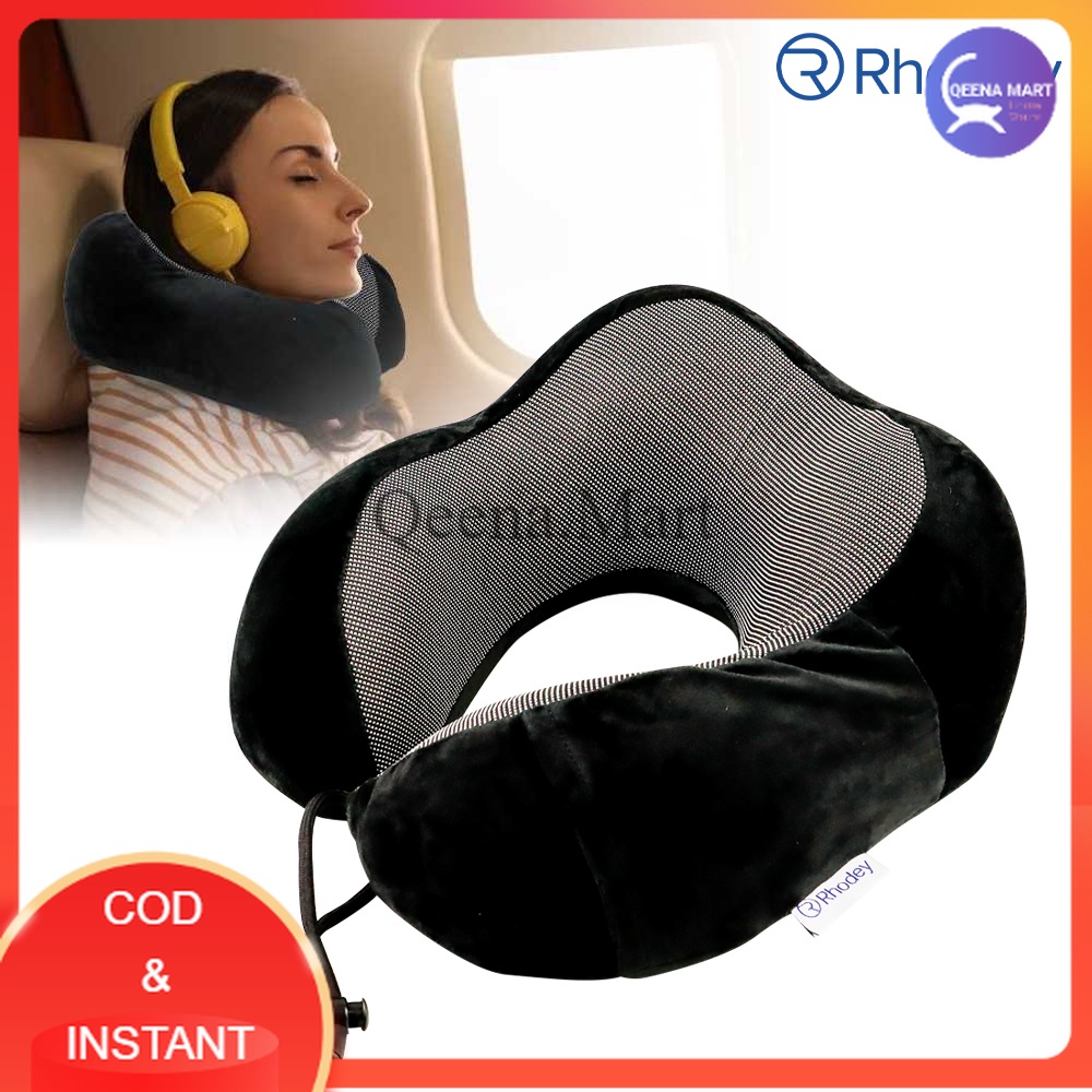 Bantal Leher U-Shape Foldable Travel Neck Pillow - SER44