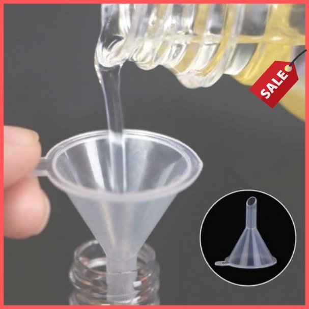 Corong Mini Plastik Transparan / Corong Kecil Untuk Refill Minyak Wangi Essential / Funnel Small For Refill Parfume Oil Botol Semprot isi Parfum Serbaguna GEROBAK ACC