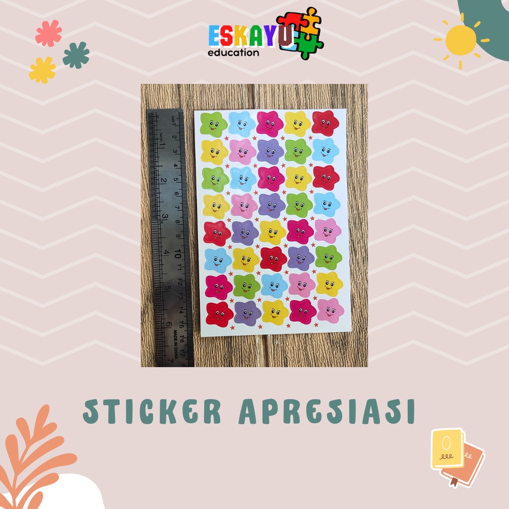

Reward Sticker / Sticker Bintang Apresiasi SMILEY STAR Stiker Bintang 1 lembar 3