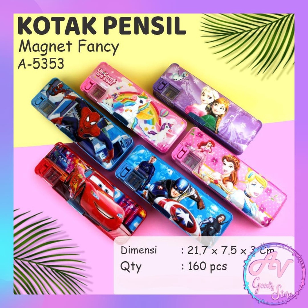 

Kotak Pensil Magnet + Rautan Karakter A5353 / Tempat Pensil Fancy Lucu