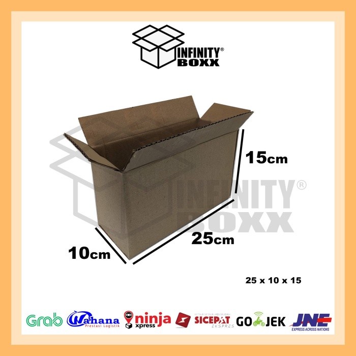 

kardus box polos packaging packing 25x10x15 cm SHEET POLOS