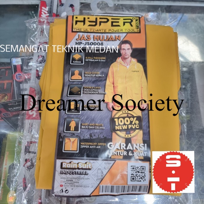 Berkualitas JAS MANTEL RAIN COAT HUJAN STELAN SETELAN BAJU CELANA HYPER HP-JS0008 SXQ437