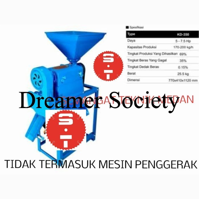 Berkualitas KD-350 MESIN PENGGILING GILING PADI RICE POLISHER MAHKOTA KD350 UNIT DFC560