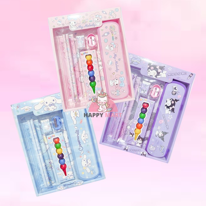 

Kotak pensil unicorn crayon susun - Kuromi, Bubble