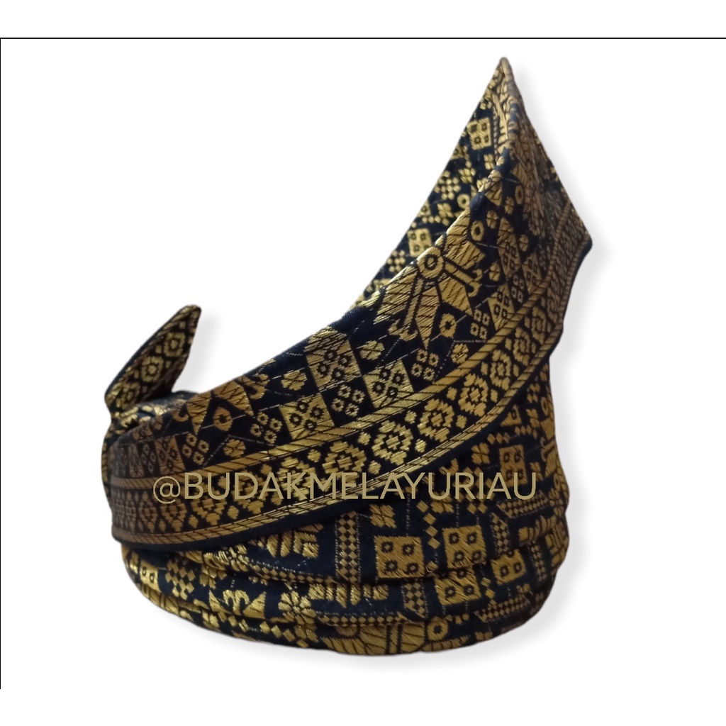 SOUVENIR MELAYU TANJAK MELAYU PREMIUM HIGH QUALITY IKAT BALONG RAJA FULL SONGKET SIMPUL BELAKANG RNP