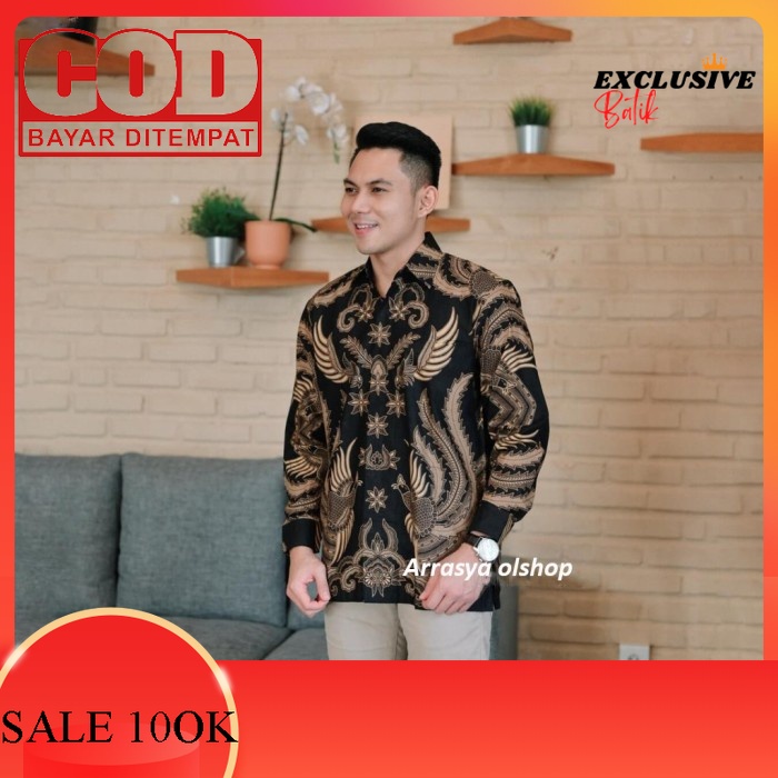 Batik Pria Lengan Panjang Pria Bahan Baturaden Premium Mewah