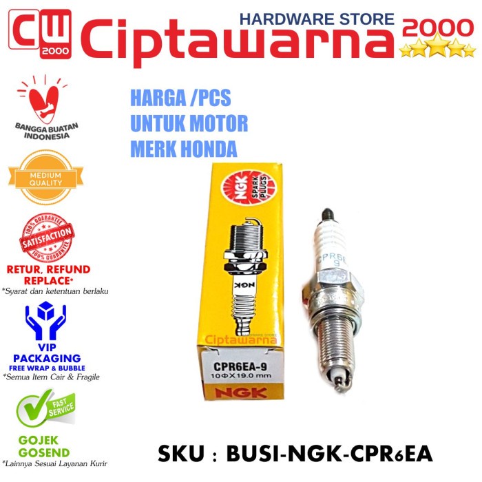 Busi Motor NGK CPR6EA-9 Supra X125 Blade Revo absolute