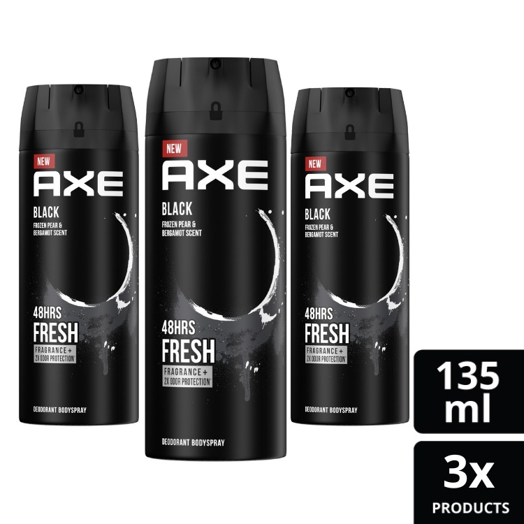 Axe Black 135ml Triplepack