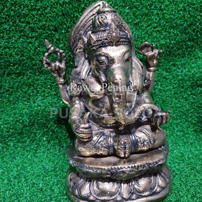 PATUNG GANESHA BESAR KUNINGAN ISTIMEWA antik