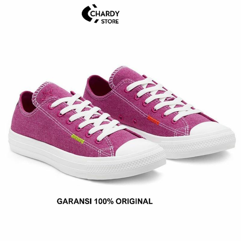 Sepatu Sneakers Wanita CONVERSE CT AS Ox RENEW Cactus Flower Lemon Original 168601C