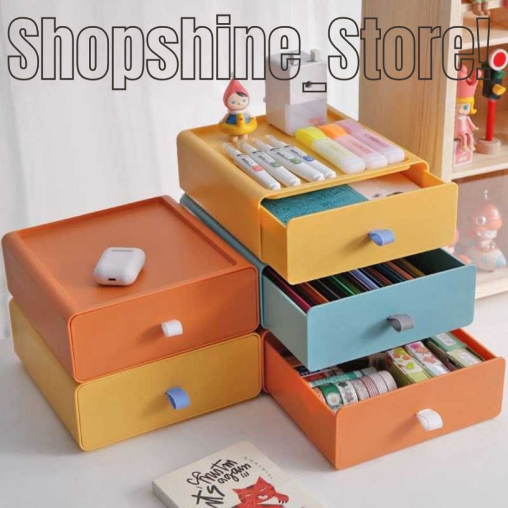 

RAK ALAT TULIS Organizer Stackable Storage Box 1 PCS - SUNSTOK HAP-276