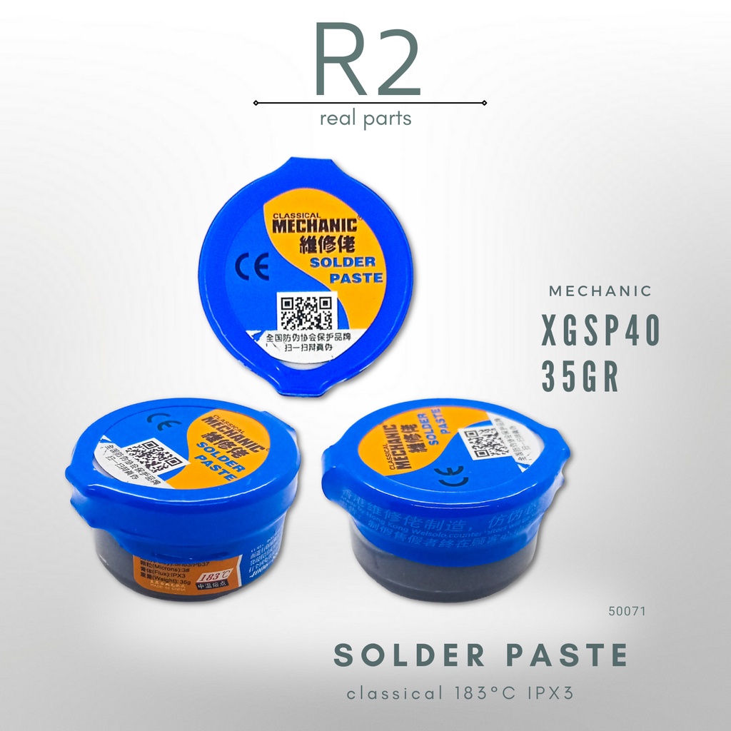 Timah Pasta Cair MECHANIC 35gr XGSP40 183°C Classical Solder Paste