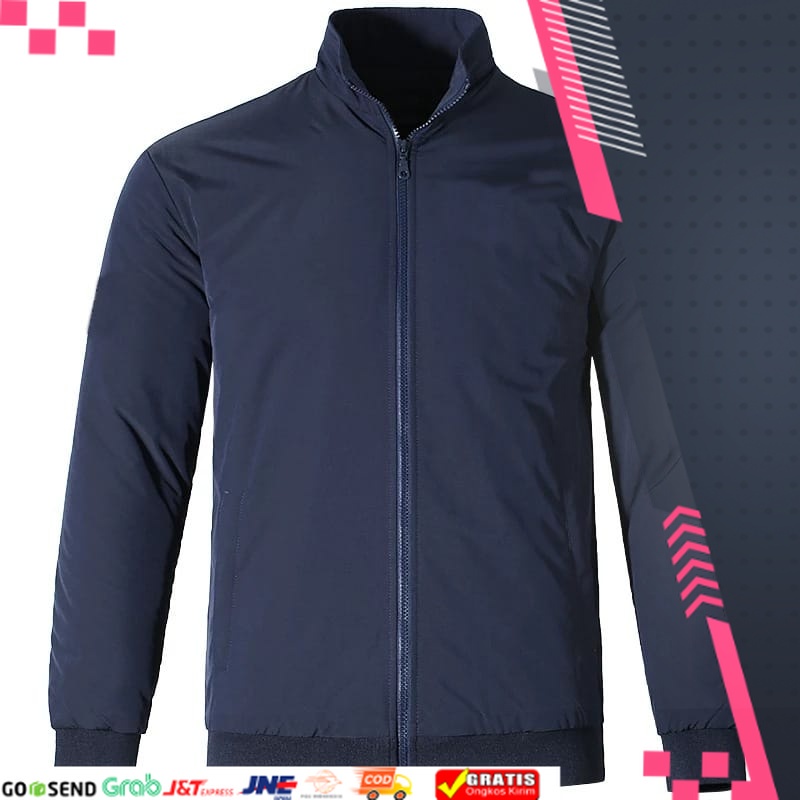 JAKET FORMAL KEREN NYAMAN DESAIN NEW /JAKET BOMBER PRIA,JAKET BIKERS,TOURING NAVY POLOS,TEBAL HANGAT