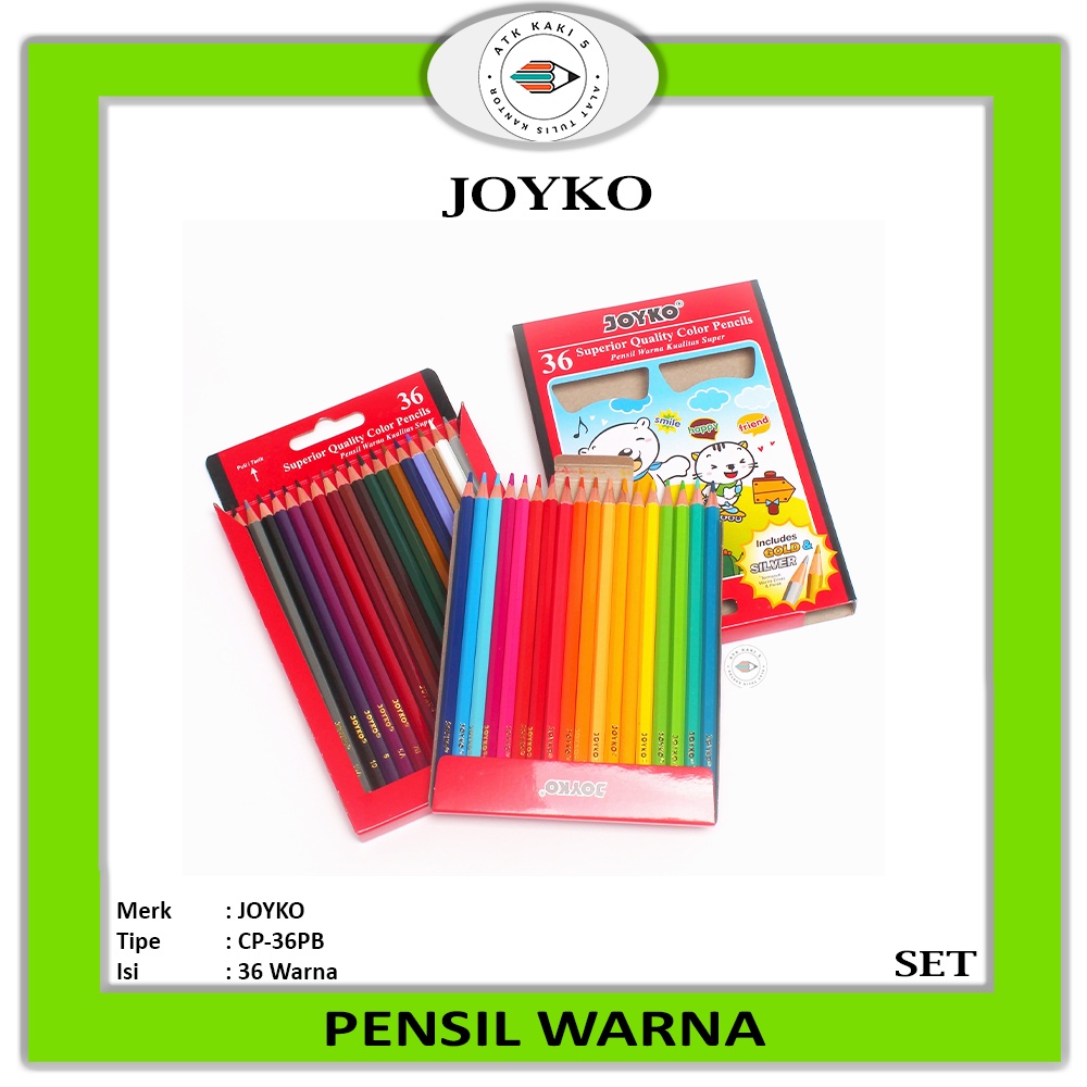 

JOYKO - Pensil Warna Panjang 36 warna CP-36PB - Set