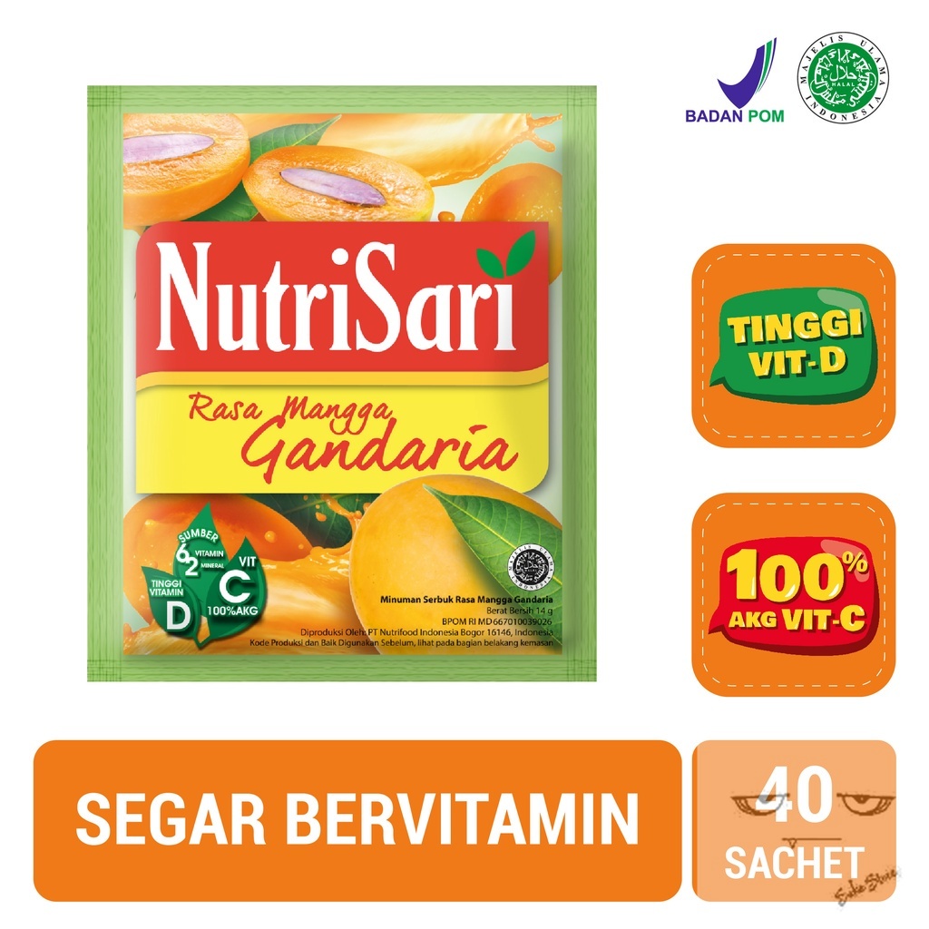 

NutriSari Mangga Gandaria 40 Sachet - Minuman Buah Vitamin C