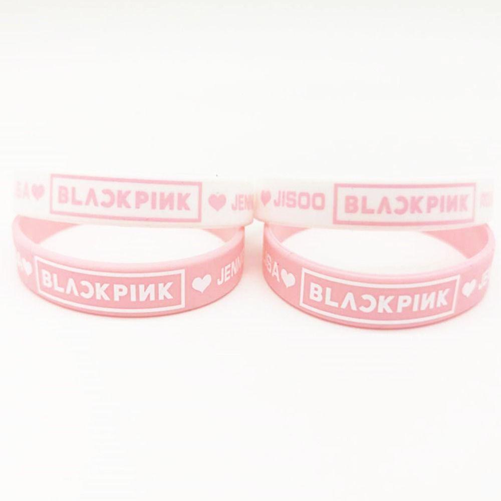 Needway  Blackpink Gelang Tangan Trendi Fashion Fan Support Aksesoris Perhiasan Tangan Cincin Terukir Kpop Bintang Gelang Blackpink