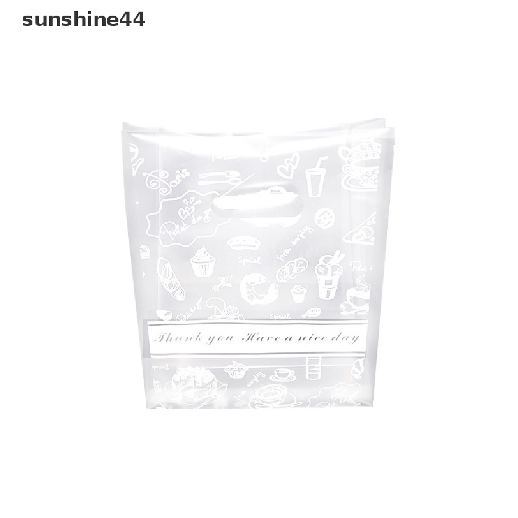 Sunshine 50Pcs Tas Jinjing Plastik Thank You Cookie Candy Bread Bag Kemasan Decor Bags ID