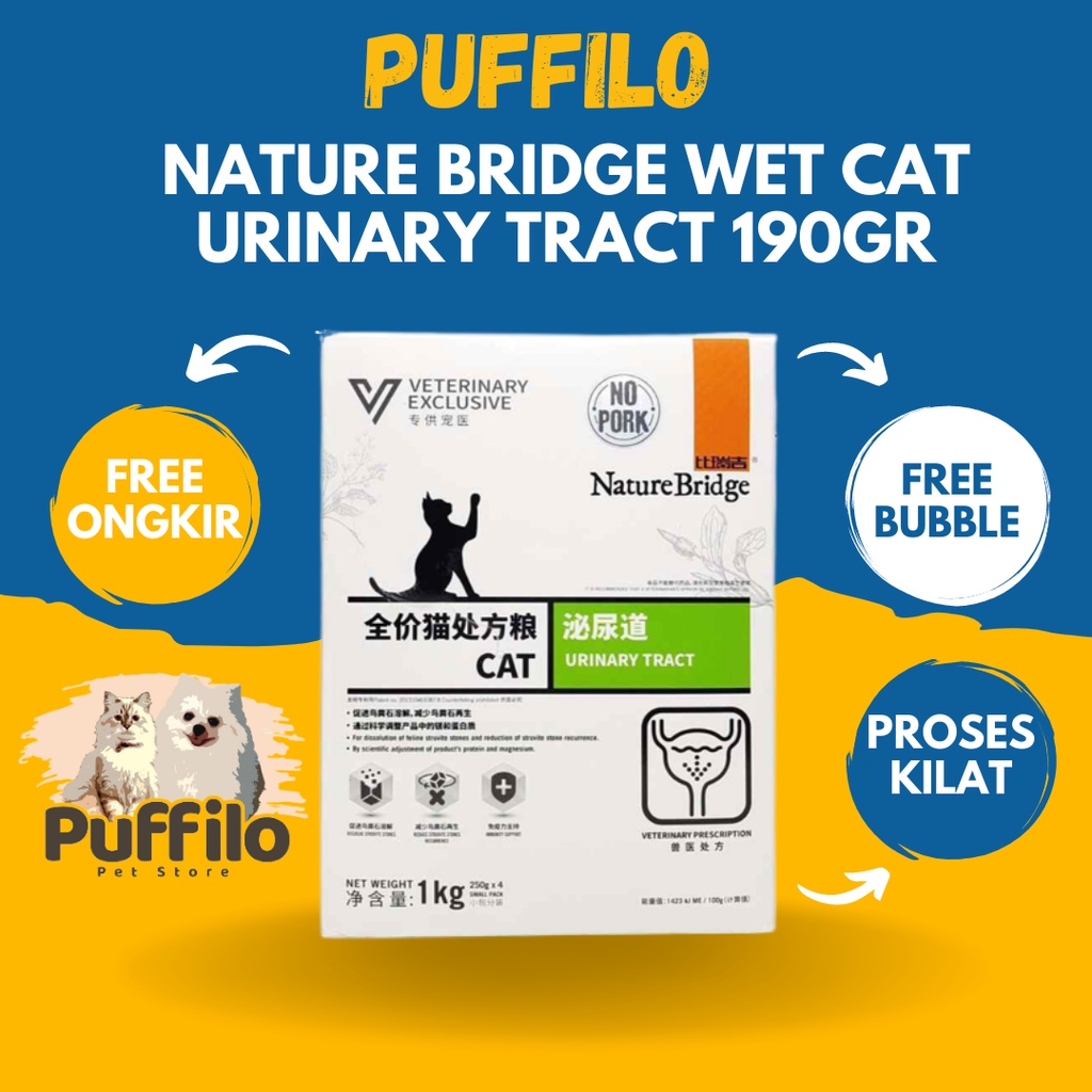 Nature Bridge Urinary Tract 190GR - Wet Cat Food Makanan Basah Kucing