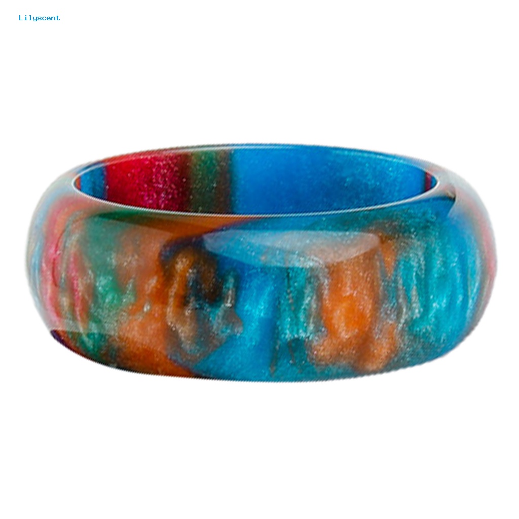 Lilyscent Exquisite Finger Ring Untuk Ladies Female Male Rainbow Circlet Tahan Korosi