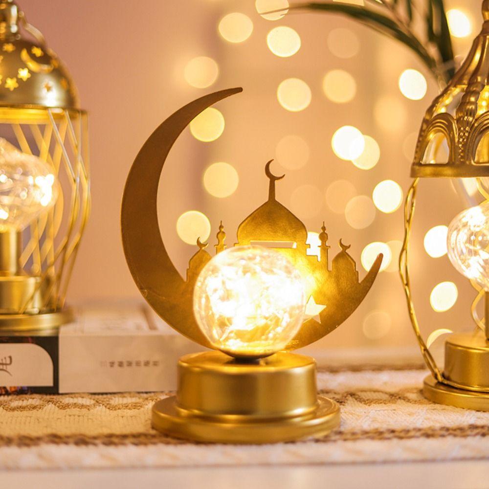 [Elegan] Lampu Led Aesthetic Bulan Ornamen Hollow Out Muslim Decor Suasana Dekorasi Rumah Eid Mubarak Untuk Dekorasi Kamar Night Light