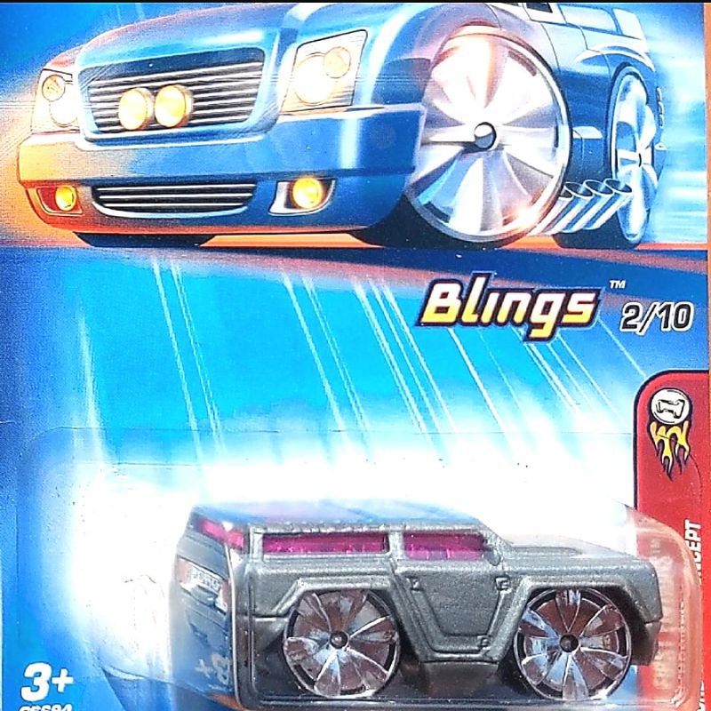 Hot Wheels Blings Ford Bronco Concept 2005 First Edition Blue Card Jeep Off Road Orginal Mattel