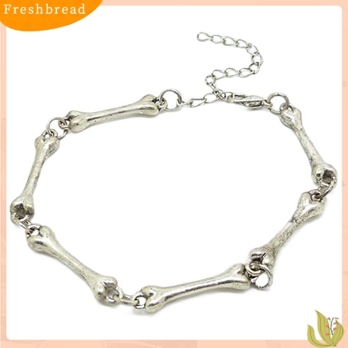 &lt; Freshbread &gt; Fashion Wanita Gothic Punk Keren Unik Tulang Alloy Bangle Gelang Perhiasan