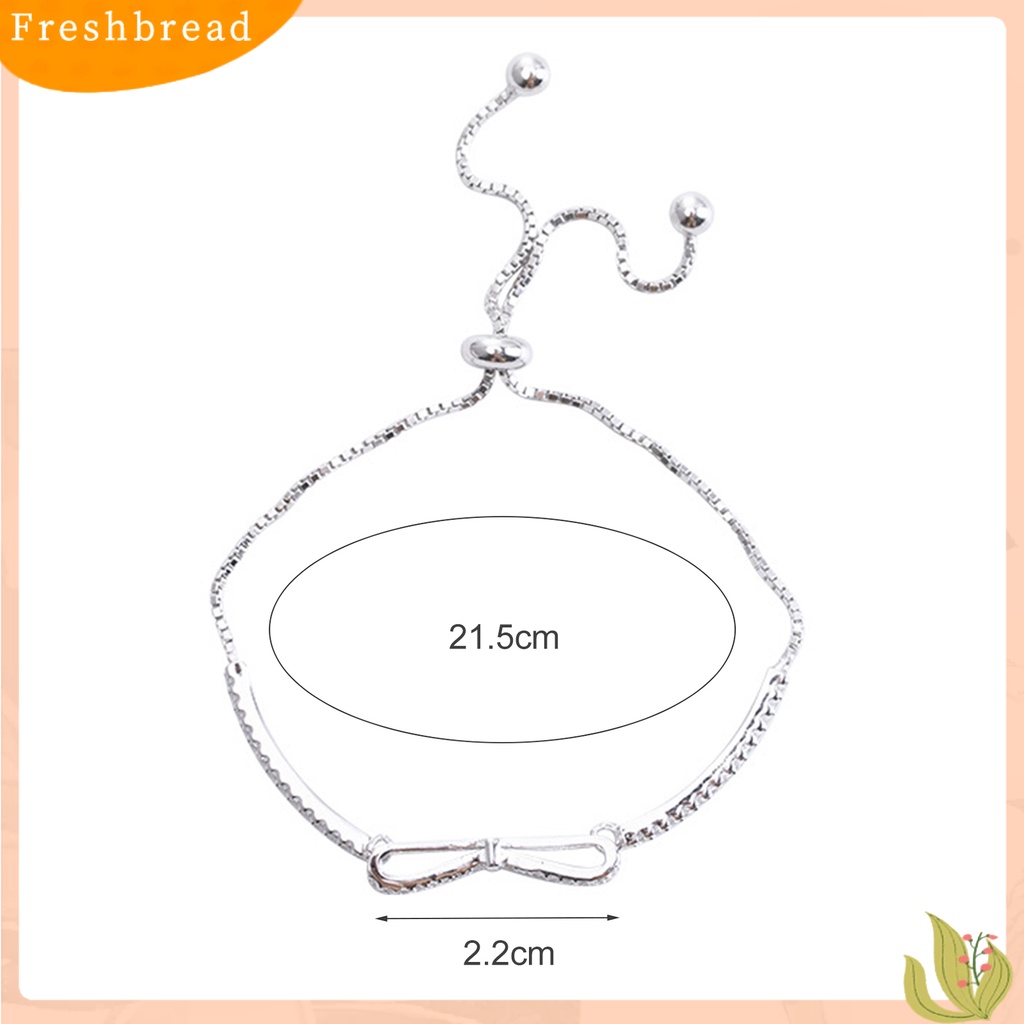 &lt; Freshbread &gt; Gelang Bow Bangle Ikatan Simpul Wanita Mengkilap Unik Adjustable Untuk Valentine Day