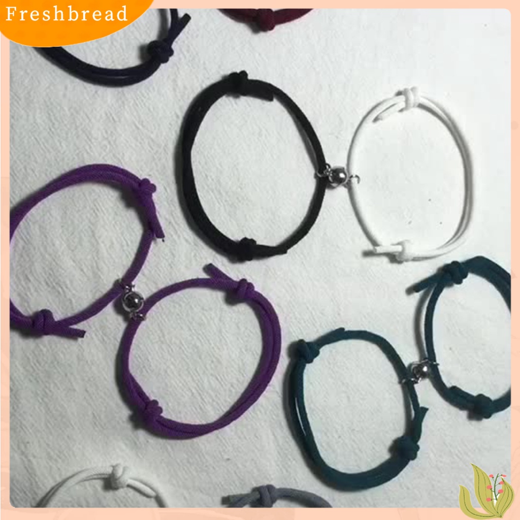 &lt; Freshbread &gt; 1pasang Gelang Pasangan Tenun Attract Tali Tangan Kekasih Jarak Jauh