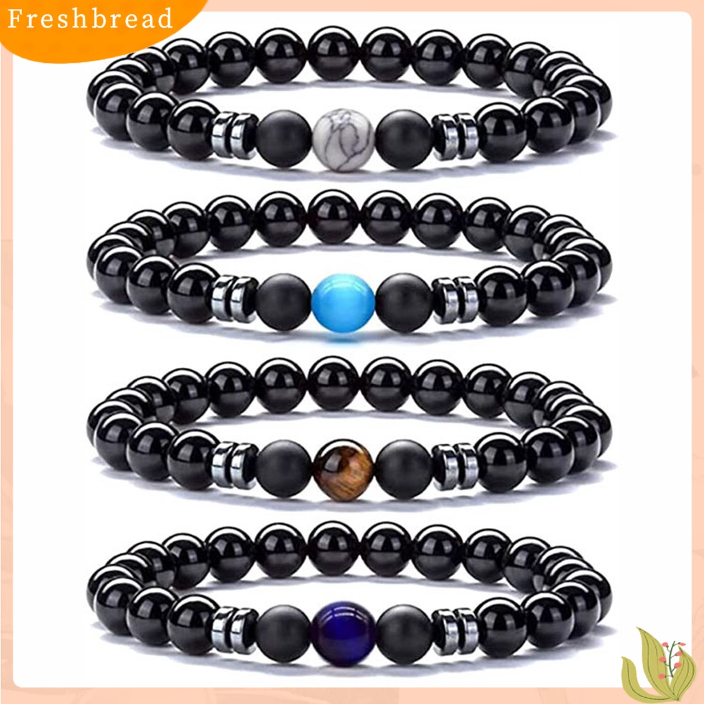 &lt; Freshbread &gt; Gelang Tali Elastis ic Perlindungan Kesehatan Batu Alam Fashion Pria Wanita Tiger Eye Beads Bracelet Untuk Pakaian Sehari-Hari