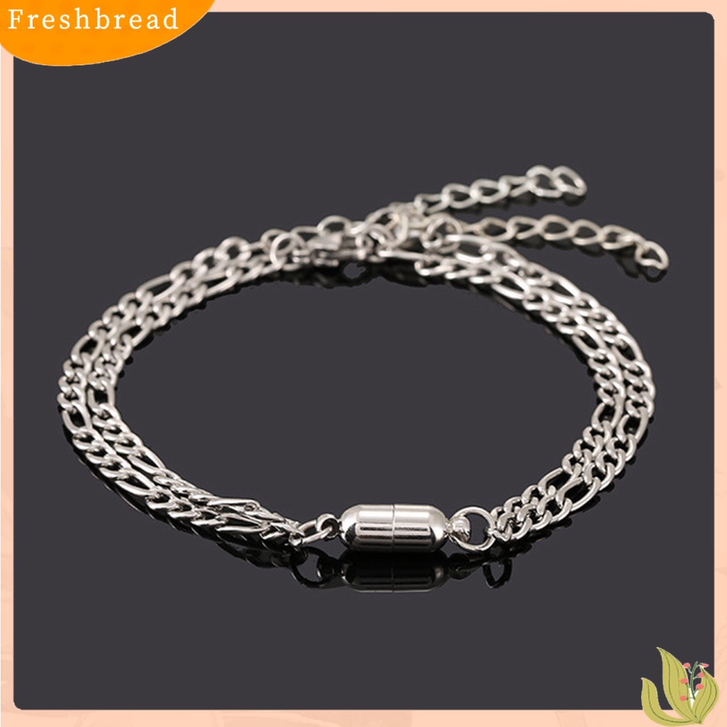 &lt; Freshbread &gt; 1pasang Gelang Pecinta Anti Karat Attract Stainless Steel Set Hadiah Anniversary Untuk Pasangan