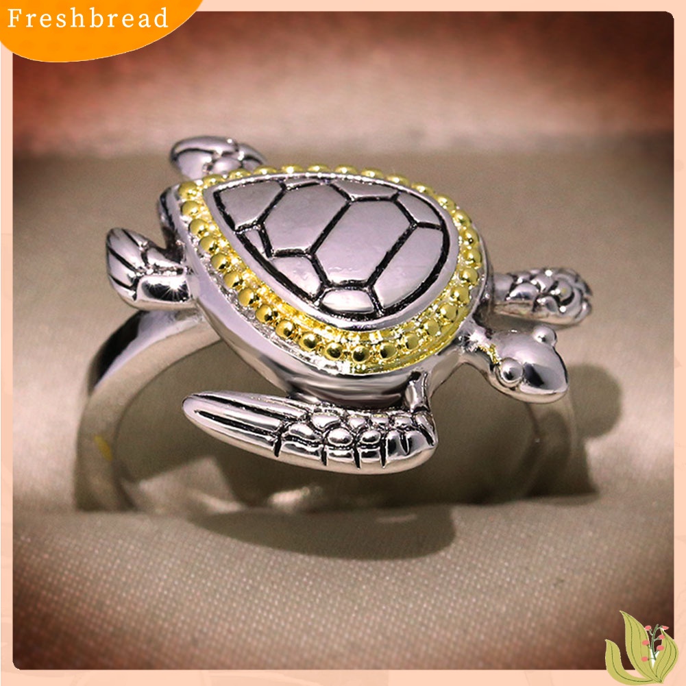 &lt; Freshbread &gt; Fashion Wanita Kura-Kura Tipis Band Jari Cincin Pesta Club Perhiasan Teman Hadiah