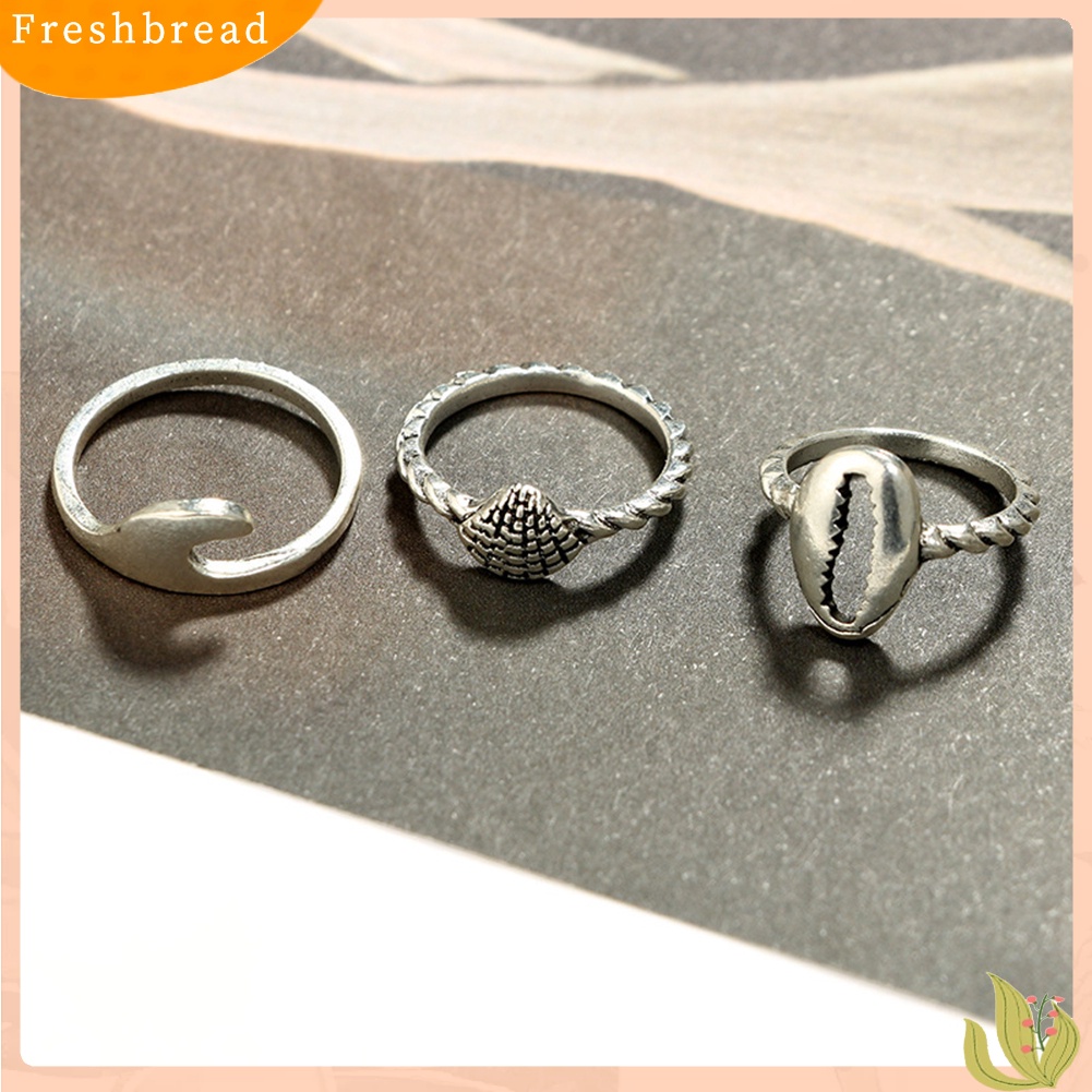 &lt; Freshbread &gt; 8Pcs/Set Wanita Fashion Boho Turtle Knuckle Ring Charming Gift Set Susun