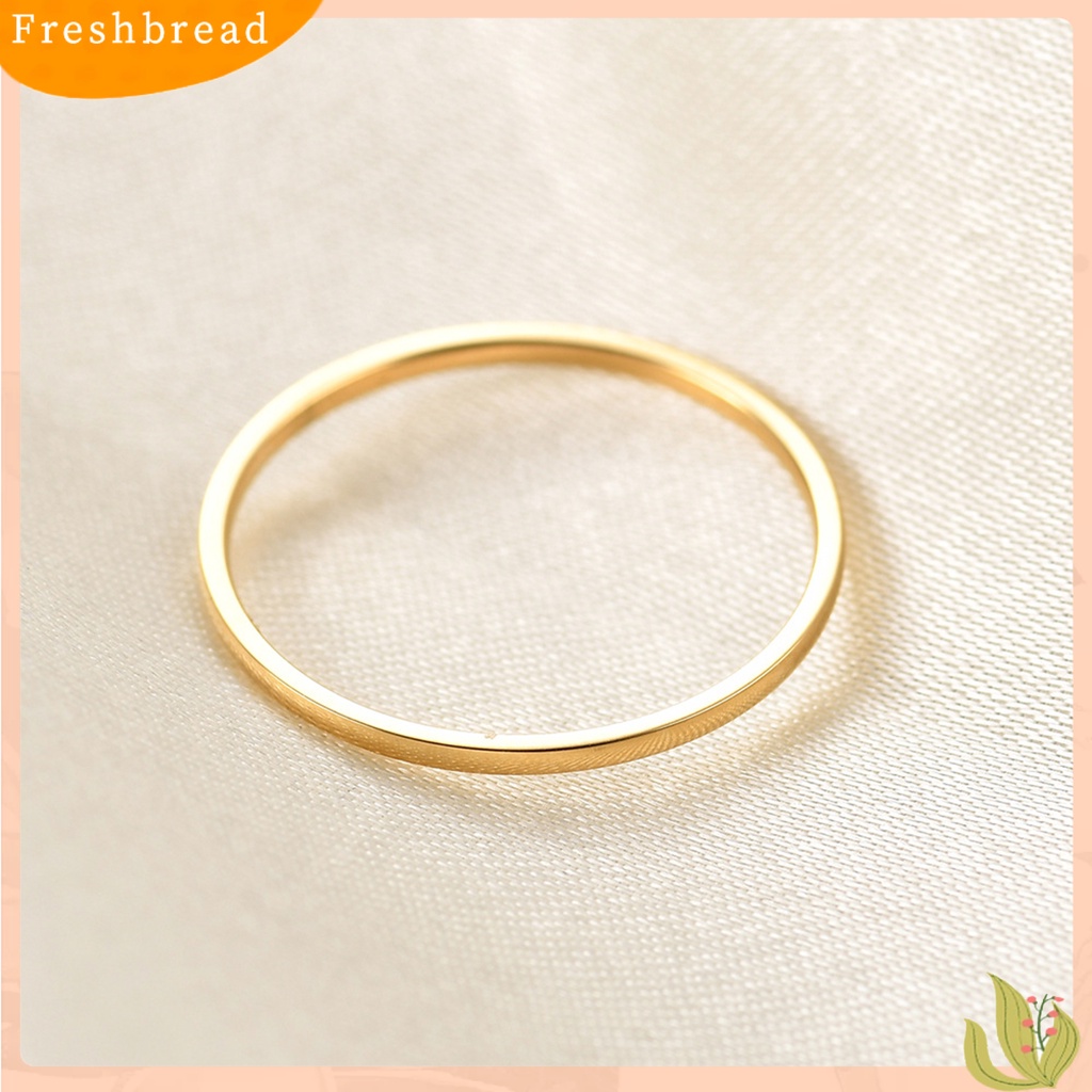 &lt; Freshbread &gt; Cincin Indah Eye-catching All-match Hias Glittery Titanium Steel Cincin Pasangan Sederhana Untuk Anniversary