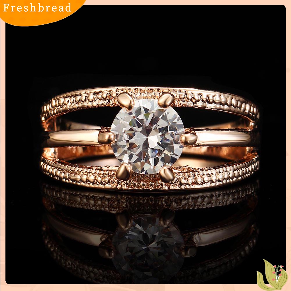 < Freshbread > Wanita Elegan Berlian Imitasi Bertatahkan Multi-layer Jari Cincin Hadiah Perhiasan Pernikahan